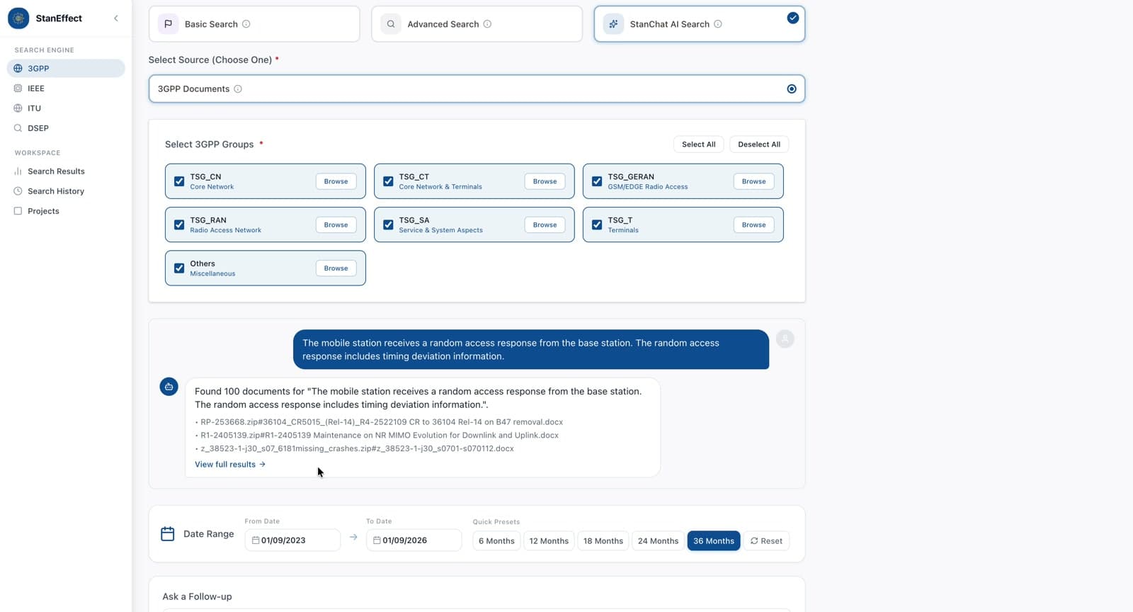 StanChat AI Standards Search